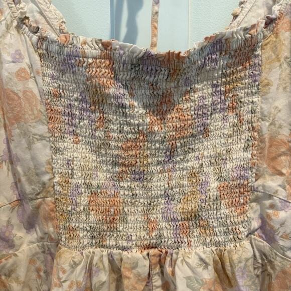 Torrid Babydoll Corset Top 5X Cream Pink Festival Fairy Coquette Bloom Whimsy - Picture 11 of 16